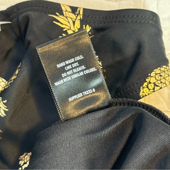 CITY STREET Black with Gold Metallic Pineapple Monogram One-piece Swimsuit - Picture 7 of 10